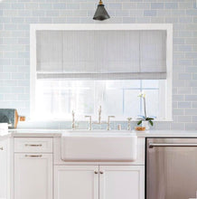 French Ticking Roman Shades CUSTOM size striped roman shades kitchen window shades grey stripe roman shade stripes ticking window shade blue