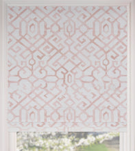 Blush curtains Roman shades CUSTOM size trellis pink roman shades quatrefoil window shade window valence rose linen roman shade pale pink