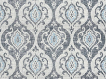 Slate and blue roman shade medallion CUSTOM size gray grey and blue roman shades bathroom slate grey roman shade cordless blue and gray