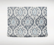 Slate and blue roman shade medallion CUSTOM size gray grey and blue roman shades bathroom slate grey roman shade cordless blue and gray