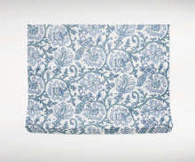 Block Print Blue Roman Shade blue grey fabric Blue floral roman shade chinoiserie window shade french blue window shade kitchen sink shade