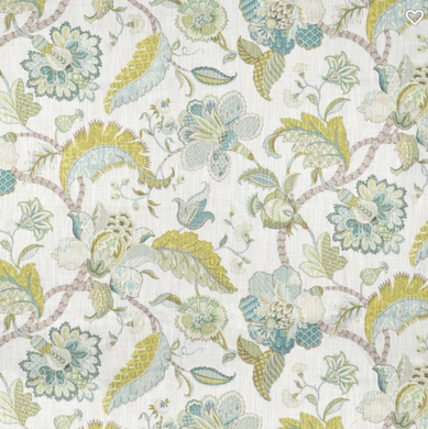 Aqua curtains blue green curtains mist leaves curtains jacobean flower drapes curtains custom curtain panel light blue bedroom curtains