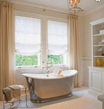 CUSTOM ROMAN SHADES linen natural white offwhite ivory roman shade bathroom relaxed linen roman blinds sheer linen shade blackout shades