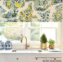 ROMAN SHADES CUSTOM Schumacher Citrus Garden window shade valence kitchen valance citrus garden primary or pool lemons oranges bright yellow