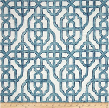 Blue roman shades blue ogee blue trellis window shade blue lattice work roman shade blue and white window shade cordless roman shade teal