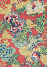 Green Pink Curtains THIBAUT curtains blues curtain panels thibaut drapery blue chinoiserie curtains large floral curtains blue floral Honshu