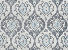 Slate and blue roman shade medallion CUSTOM size gray grey and blue roman shades bathroom slate grey roman shade cordless blue and gray