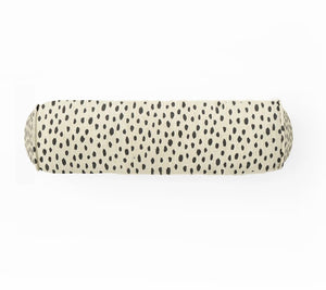 Kate spade FAUNA pillow flaxseed lumbar block print Bed bolster round bolster linen long bolster bedroom pillow long lumbar pillow dalmatian