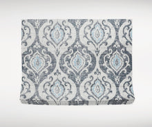 Slate and blue roman shade medallion CUSTOM size gray grey and blue roman shades bathroom slate grey roman shade cordless blue and gray