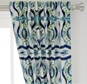 Blue green curtains navy teal white curtains blue green ikat drapes curtains navy green curtains navy curtains long extra wide portobello