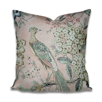 IMMEDIATE SHIP Thibaut Villeneuve floral pillows blush pillow thibaut villeneuve pillow pillow Floral Pheasant anna french pink jacobean