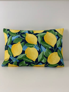 QUICK SHIP Outdoor lumbar pillow lemons pillow tropical pillow citrus garden outdoor pillow green pillow outdoor porch swing pillow lumbar