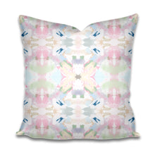 Pink green blue pillow pink mist blue accent pillow chinoiserie pastel design pillow greens blues pinks blush lumbar pillow 18x18 20x20 soft