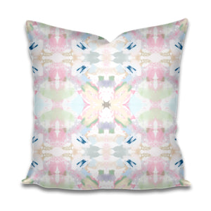 QUICK SHIP Pink green blue pillow pink mist blue accent pillow chinoiserie pastel design pillow greens blues pinks blush lumbar pillow SOFT laura park pillow laura park dupe laura park dorm