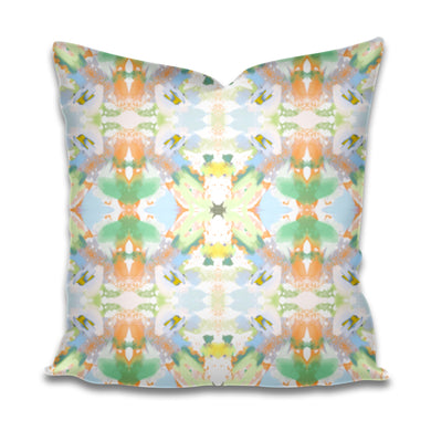 Orange green yellow pillow mist blue accent pillow citrus pillow design pillow greens blues sorbet orange lumbar pillow 18x18 20x20 soft