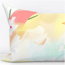 Pink yellow green blue orange pillow Sugar Pop accent pillow art deco pillow design pillow bright garden sorbet brushstroke lumbar pillow