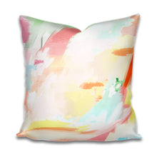 Pink yellow green blue orange pillow Sugar Pop accent pillow art deco pillow design pillow bright garden sorbet brushstroke lumbar pillow