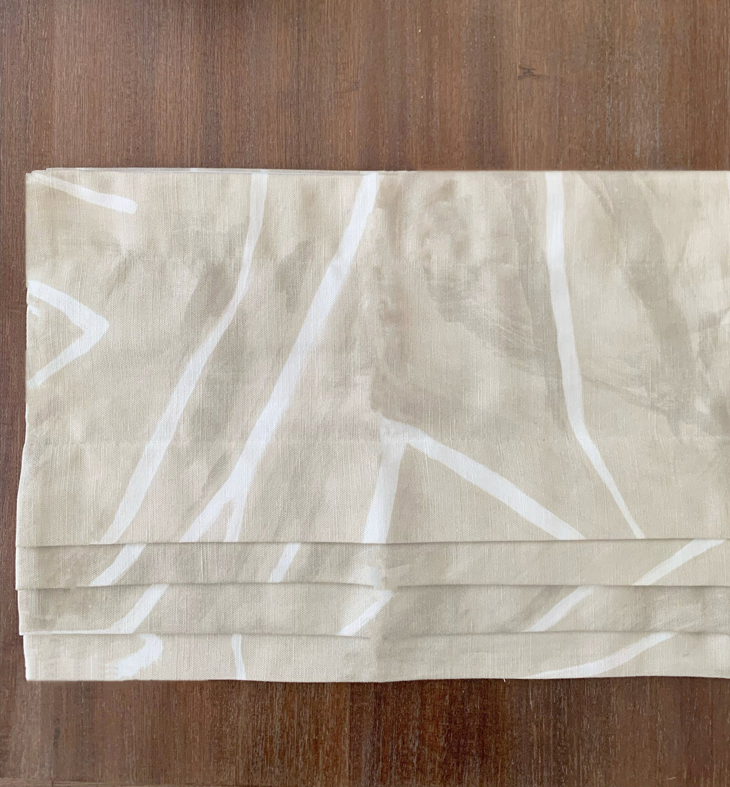 QUICK SHIP Graffito Beige Ivory valence window shade beige faux roman shade Lee Jofa shade thibaut valance Kelly Wearstler roman shade