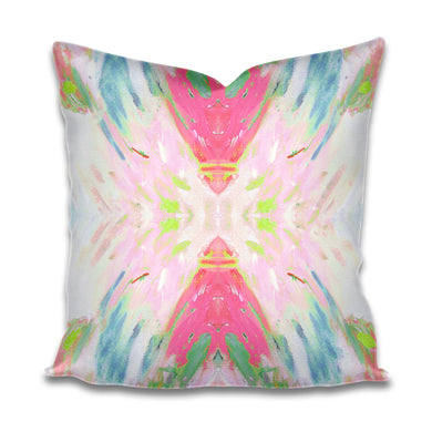 Pink green blue navy pillow Cotton Candy pink accent pillow art deco pillow design pillow bright garden soft pink lumbar pillow 22x22 20x20