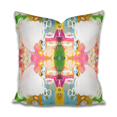 Palm Springs pink blue yellow pillow citron accent pillow art deco pillow design pillow bright garden hot pink lumbar pillow 22x22 20x20