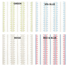 Thibaut Fern Stripe Roman Shade custom sizes all colors linen blush fabric shade curtains trim stripe shade window custom cordless shade