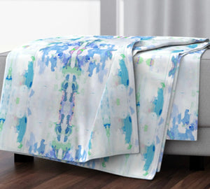 NEW Casade Blue aqua green pillow mist blue accent pillow chinoiserie pastel design pillow greens pinks aqua lumbar pillow soft all sizes