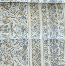 Indienne stripe curtains Tonic Living Lasha Stripe Natural grey indian block print curtain drapes curtains custom panels light blue ivory