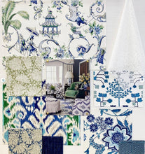 Modern toile Mandarin roman shades CUSTOM sizes blue green oriental asian window shade cordless pagoda kitchen shade urban shade boho shade