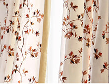 Floral Embroidered Curtains orange gold brown curtains linen curtain panels thibaut drapery warm curtains floral curtains neutral floral