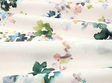 Watercolor blue pink green curtains cotton pretty curtains asian curtains CUSTOM curtain panels floral watercolor long custom length