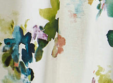 Watercolor blue pink green curtains cotton pretty curtains asian curtains CUSTOM curtain panels floral watercolor long custom length