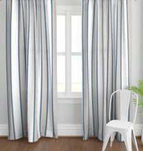 Navy Beige Indienne stripe curtains navy and white curtains dark blue wide stripe drapes curtains navy curtains dining room navy ikat drape