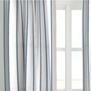 Navy Beige Indienne stripe curtains navy and white curtains dark blue wide stripe drapes curtains navy curtains dining room navy ikat drape