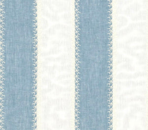 Embroidered Striped Blue Curtains Vertical blue stripe curtains custom linen drapes drapery extra long custom size extra wide