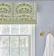 Blue grey roman shade blue grey fabric blue gray roman shade Thibaut Cairo fabric