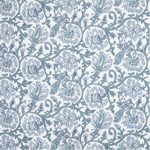 Block Print Blue Roman Shade blue grey fabric Blue floral roman shade chinoiserie window shade french blue window shade kitchen sink shade