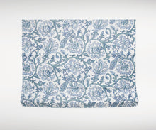 Block Print Blue Roman Shade blue grey fabric Blue floral roman shade chinoiserie window shade french blue window shade kitchen sink shade