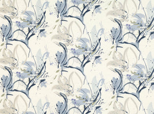 BLUE and IVORY curtains blue floral curtains curtain panels light blue colored drapes offwhite curtains living room curtains bedroom curtain