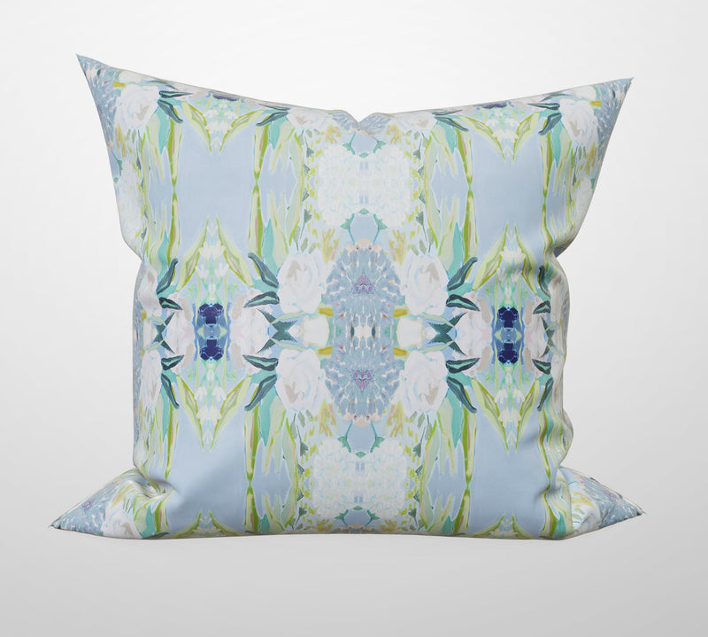 Blue green navy pillow spa blue chartreuse accent pillow chinoiserie p JLL HOME