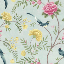 Robins Egg Blue Pillow Blue Green Pink Botanical Pillow navy pink pillow aqua chinoiserie pillow bird garden pillow floral vine sky lilac