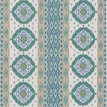 Navy Orange Ikat Curtains Indigo Curtains Large Floral curtains red blue drapes drapery extra long custom size extra wide oriental