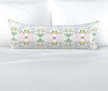 Pink green blue pillow mist blue chartreuse accent pillow chinoiserie pastel design pillow greens pinks aqua lumbar pillow 18x18 20x20 soft