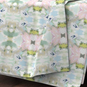 Pink green blue pillow mist blue chartreuse accent pillow chinoiserie pastel design pillow greens pinks aqua lumbar pillow 18x18 20x20 soft