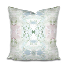 NEW IMMEDIATE SHIP Pink green blue pillow pink mist blue accent pillow chinoiserie pastel design pillow greens blues pinks blush lumbar