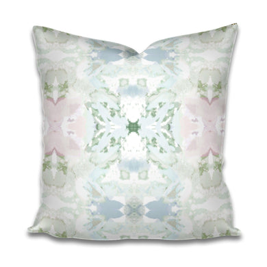 NEW IMMEDIATE SHIP Pink green blue pillow pink mist blue accent pillow chinoiserie pastel design pillow greens blues pinks blush lumbar