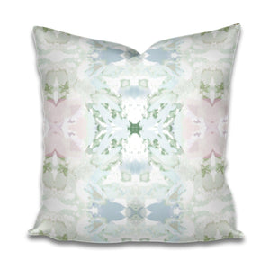 NEW IMMEDIATE SHIP Pink green blue pillow pink mist blue accent pillow chinoiserie pastel design pillow greens blues pinks blush lumbar
