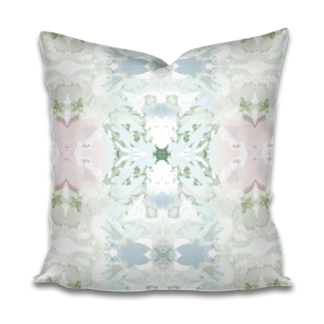 NEW IMMEDIATE SHIP Pink green blue pillow pink mist blue accent pillow chinoiserie pastel design pillow greens blues pinks blush lumbar