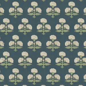 Pretty Blue Roman Shade blue green fabric roman shade floral block print silk road asian fan green and blue window shade kitchen sink shade