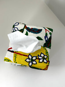 Citrus Garden Tissue Box Cover Schumacher citrus garden primary accessory gift lemon lime citrus decorative tissue box holder skirted cover