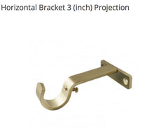 Curtain Rod Bracket basic support bracket HORIZONTAL mount BRACKET bracket Brass Curtain Rod bracket end bracket center bracket Brass